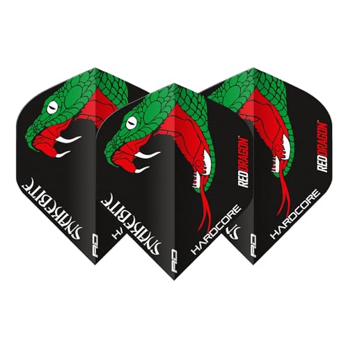 RED DRAGON Yin Yang Double Sided Peter Wright Snakebite Black & White Standard Dart Flights 3 Sets Per Pack (9 Dart Flights in total) - Image 4