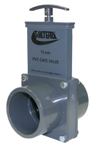 Válvula métrica Valterra 8251 de compuerta en PVC gris con cierre estanco de 75/90 mm