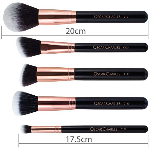 Set de pinceaux de maquillage pour une mise en beauté rapide le matin avec support de rangement - 2