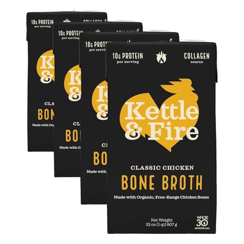 Image of Kettle And Fire Broth Chicken Bone 32 OZ (Pack of 4)