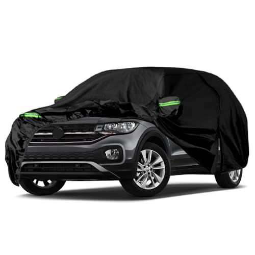 Funda Coche Exterior Compatibles con VW T-Cross 2018-2024, Cubierta para Coche Impermeable, Coberturas Completas con Tira Reflectante