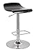 ACME Furniture Holt Adjustable Stool with Swivel, Black & Chrome