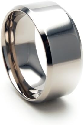The Jewelry Source 10mm Titanium Ring Comfort Fit Band 100's of Sizes & Styles Available