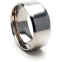 The Jewelry Source 10mm Titanium Ring Comfort Fit Band 100's of Sizes & Styles Available