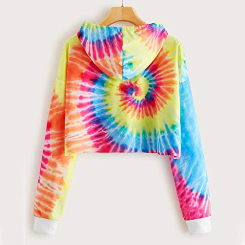 patchwork tie dye hooded sweatshirt