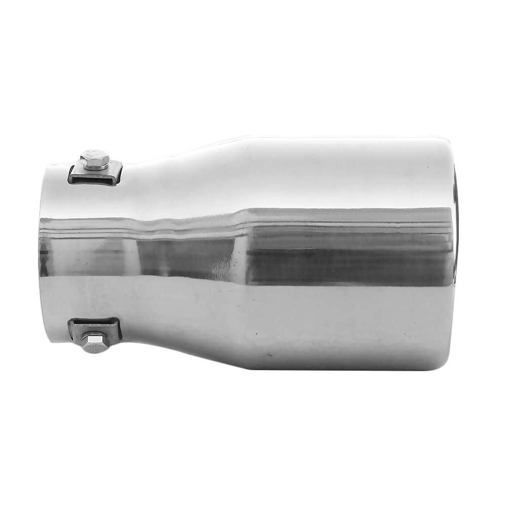 Embout D'échappement Universel En Acier Inoxydable - Jusqu'à 63 Mm, Finition Chrome, Pinces Réglables Incluses