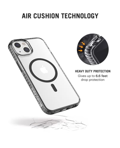 Image of DailyObjects Polycarbonate Case for iPhone 14 Compatible with Mag-Safe Wireless Charging,Stride 2.0 Slim Shockproof Back Cover with Inner Magnetic Ring,Transparent