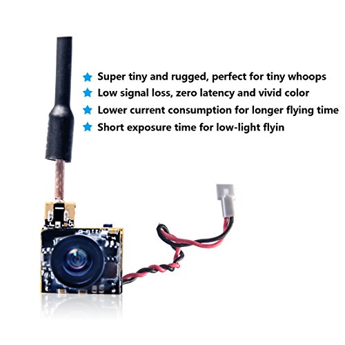 Wolfwhoop WT05 Micro AIO 600TVL Kamera nur 3,4 g 5,8 GHz 25 mW FPV Sender mit Dipol-Messing-Antenne Combo für FPV Quadcopter Drohne