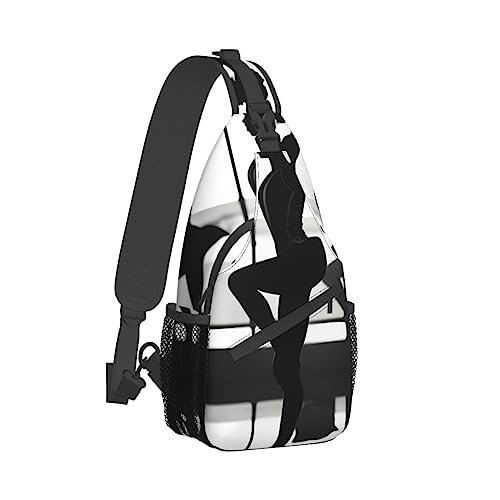 Sac à dos à bandoulière de gymnastique noir One Size mixte pour sportifs - 2