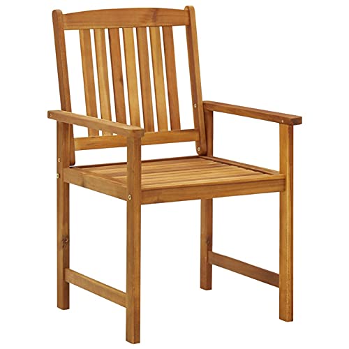 Chaises de metteur en scène en acacia avec coussins pour extérieur lot de 4 - 5