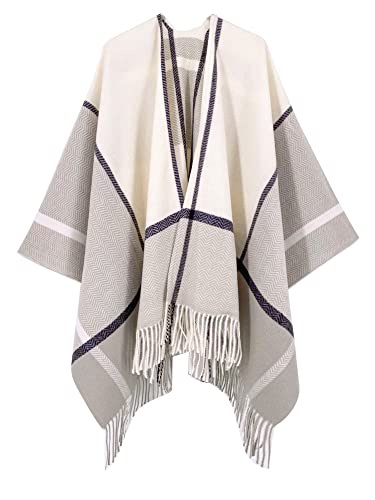 Image of Breezy Lane Women's Shawl Wraps Warm Poncho Ruana Wrap Cardigan