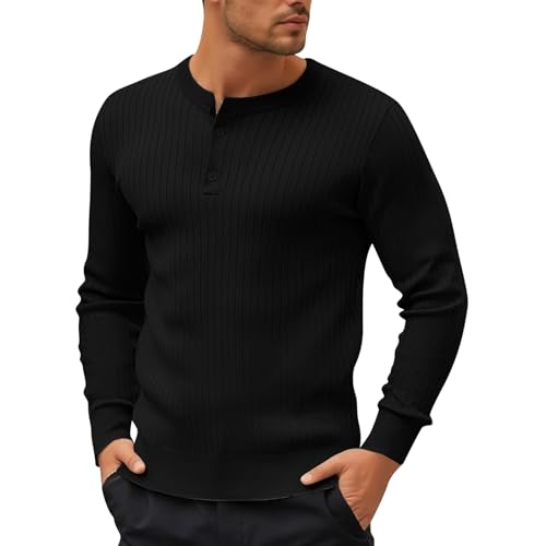 Maglione Uomo Invernale, Maglia Termica Uomo Maglione con Collo a