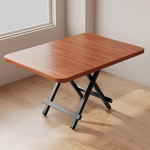 Mesa Plegable, Pequeña Mesa de Comedor for El Hogar, Lista for Usar, No Requiere Instalación, Adecuada for Restaurantes, Apartamentos, Oficinas, Camping(Orange,100cm)
