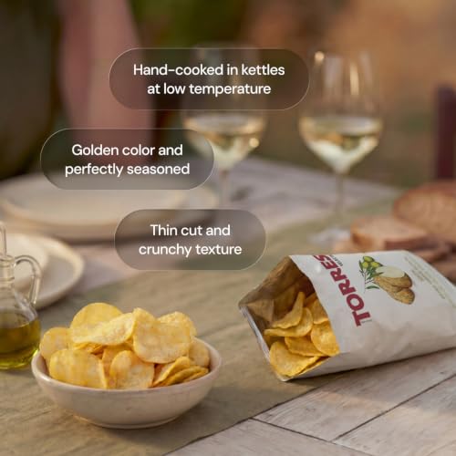Image of TORRES Selecta Extra Virgin Olive Oil Gourmet Potato Chips - Small Batch Artisan Kettle Chips - 4.41 oz. (Pack of 10)