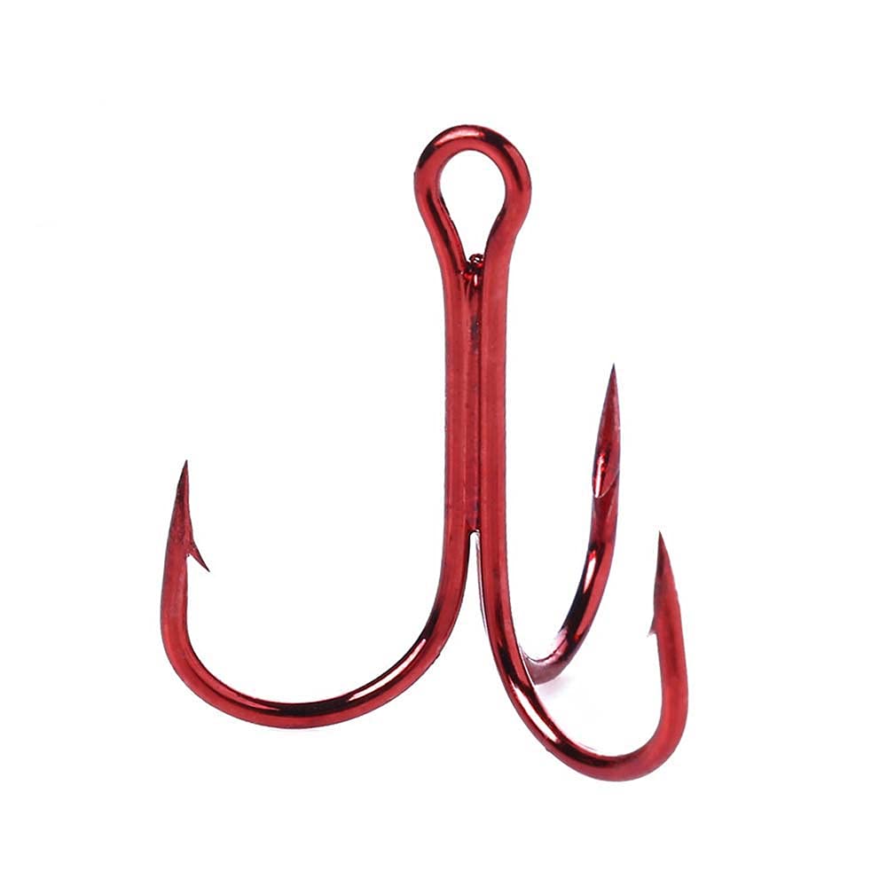 Tamilnadushopping 10 PCS #2 Classic Red High Carbon Steel Fishing Three-jaw Treble Hooks (B09DWBTZ63) Amazon Price History, Amazon Price Tracker