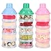 Accmor Formula Dispenser On The Go, 5 Compartments Stackable Formula Container for Travel, Baby Milk Powder Kids Snack Container, BPA Free