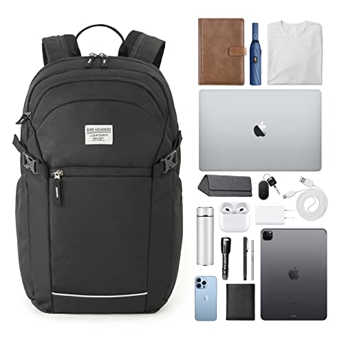 EVER-ADVANCED-Laptop-Backpack-for-College-Students-Travel-Backpack-for-Women-Men-with-Luggage-Sleeve-Fit-156Inch-Laptop-Water-Resistant-Bookbag-Carry-on-BagPack-for-SchoolTeacherWork-Black
