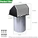 4 Inch Hooded Wall Vent with Screen and Damper,Outdoor Dryer Vent Cover for 4 inch Pipe,Wall Exhaust Vent Cover Cap External Extractor for House Ventilation&Outside Air Exhaust,Galvanized Steel,Black