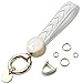 Porte-clés en Tricot Fait Main en Peau de Mouton Porte-clefs résistant Finitions glacé placage Mat métallique Robuste Amovible Porte-clés (Color : White, Taille : 3Pc)