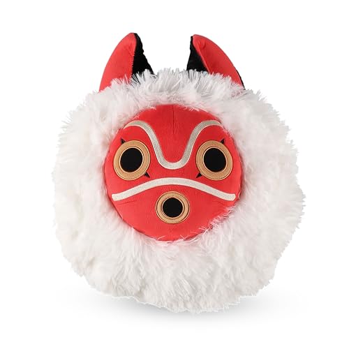 Masque Princesse Mononoké en peluche douce de 41cm pour décorer un salon