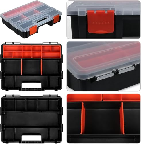 Image of GION 21 Compartments Wrench Socket Storage Box Car Boat Motorcycle Repairing Small Tools Storage Box, Multi Tools Storage Case Plastic Hardware Toolbox (1Pcs)