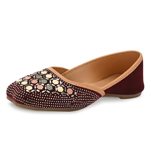 Image of Flavia Womens Flv07 Ballet Flat | Ethnic Shoes | Wedding Footwear | Fashionably Stylish for Everyday wear