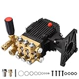 ANJIESENG Pressure Washer Pump 25.4 4400PSI 4.8GPM Water Pressure Pump for Gas Pressure Washer – 15L/min 0-300bar 1 Inch Shaft Horizontal Triplex Plunger High Pressure Pump