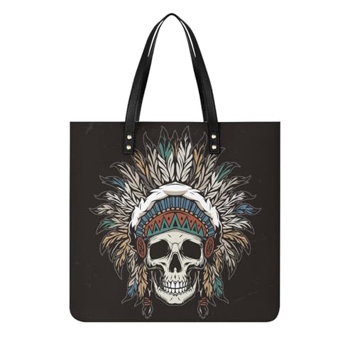 Sac à main squelette tribal grand tote bag femmes pour ranger tout