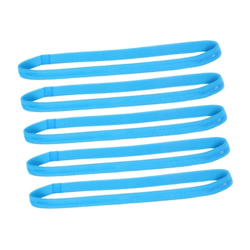 5個 弾性スポーツヘッドバンド 男性カチューシャ 女性用ヨガヘッドバンド 男性用スポーツヘッドバンド メンズヘアバンド スポーツヘアバンド ランニングヘッドバンド Blue TOVINANNA