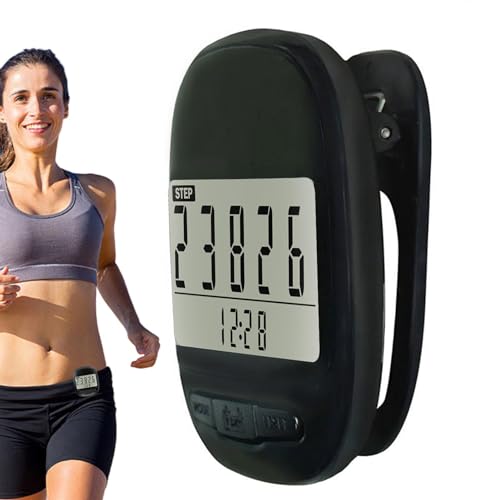 Podómetro digital para caminar | Reloj contador de pasos LCD | Odómetro portátil para caminar | Grabador de fitness multifunción para caminar, trotar, correr, mantenerse activo y rastrear el progreso