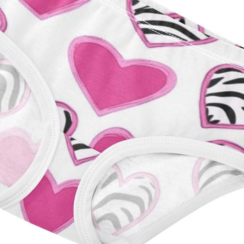 Girls' Hipster Panties Comfort Underwear for Young Girls animal Heart Print Decorative Material4