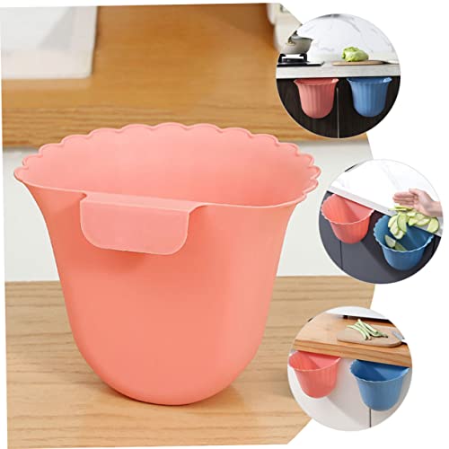 6 piezas basureros de pared con forma de flor para cocina miniatura 5