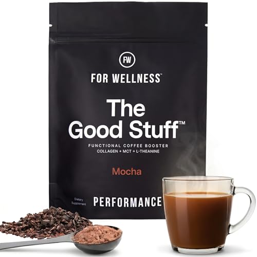 Image of The Good Stuff | Mocha Coffee Booster | Healthy Coffee Creamer for Focus & Energy | Keto, Non-Dairy Creamer Powder with MCT Oil, Collagen & L-Theanine | 30 Servings