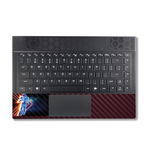 Image of MightySkins Carbon Fiber Skin Compatible With Alienware X14 R2 (2023) Full Wrap Kit - Glow Football | Protective, Durable Textured Carbon Fiber Finish | Easy To Apply & Change Styles | Made in the USA