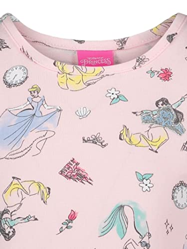 Disney Princess Belle Ariel Aurora Little Girls Skater Dress Pink 6-6X #TOP3