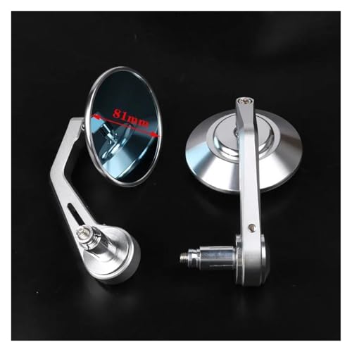 Rétroviseur embout guidon moto CNC argenté 22mm universel anti-reflet pour équilibrage précis - 2