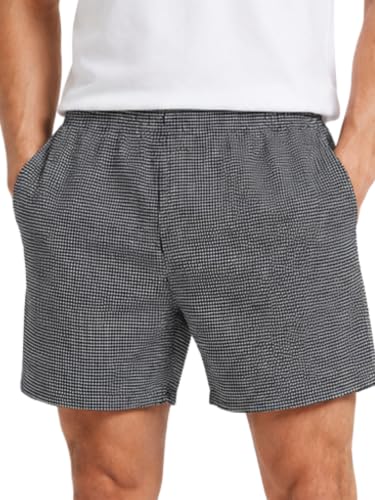 Image of Leriya Fashion Men's Rayon Printed Shorts | Elastic Waist Printed Summer Outfit | Relaxed Fit Casual Short's with Pockets | Lightweight Beach & Lounge Wear | Gym Boxer Shorts for Men