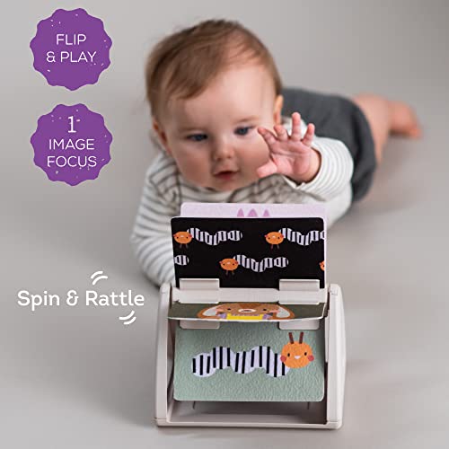 Image of Taf Toys Infant Tummy-time High Contrast rattling Activity Book with Art Cards for Baby, Baby Product for Newborn Educational Toys for 3 Essentials Developmental Learning Stages