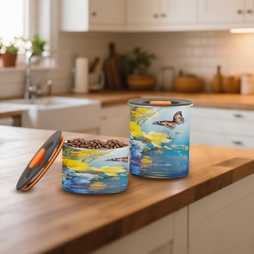 Frasco Hermético de Acero para Café 30oz Azul miniatura 6
