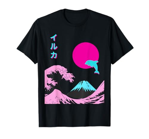Retro Aesthetic Iruka Tee With Japanese Writing T-Shirt
