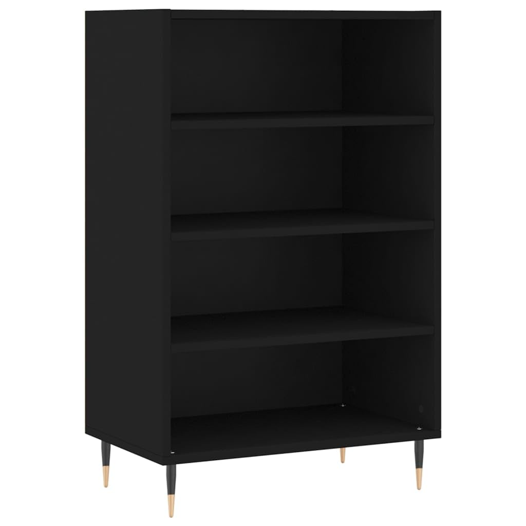 Vidaxl (Black) Highboard Sideboard Storage Side Cabinet Home Cupboard Engineered Wood