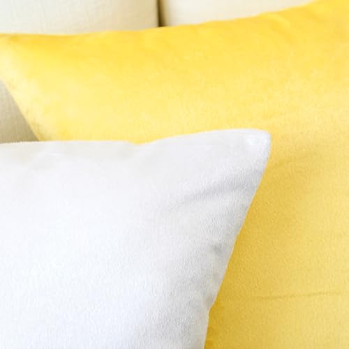 Image of Encasa XO Velvet Throw Pillow Covers 20x20 in (50x50 cm) - White - No Inserts, Pack of 1 Cases | Solid Plain Dyed Soft & Smooth, Square Decorative Cushion Covers for Living & Bedroom
