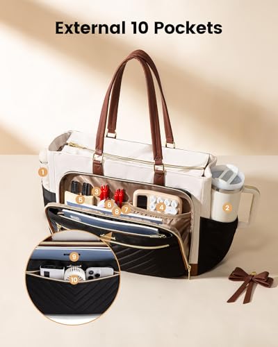 LOVEVOOK 2-in-1 Lunch & Laptop Tote
