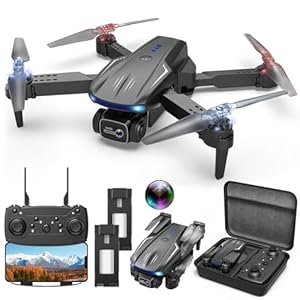 Drone with Camera 1080P for Kids Adults, Foldable HD FPV Mini Drone with 2 Batteries, One Key Take Off/Land, Altitude Hold, Headless Mode, 360°Flip, Gravity Control, Gestures Selfie, 3 Speed Mode, Waypoint Fly
