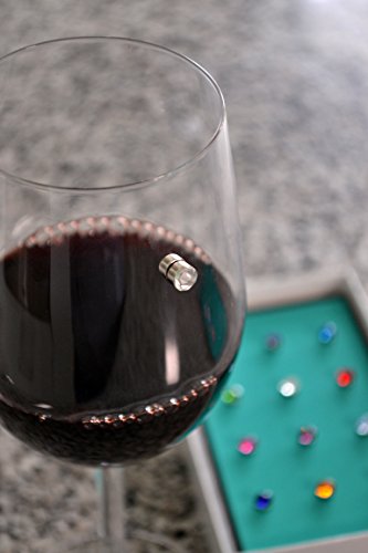 Simply Charmed Crystal Magnetic Drink Markers & Wine Charm Tags For Stemless Glasses, Beer Mugs, Champagne Flutes & More - Set Of 6 Floral Colors #TOP3