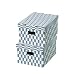 Produktbild Compactor Überprüfen Karton Aufbewahrungsboxen, 40 x 31 x 21 cm, blau/weiß, 2 Stück, Pappe, grau/weiß, 40.0 x 31.0 x 21.0 cm