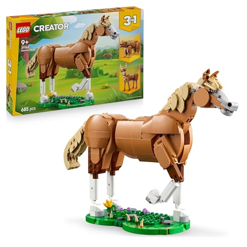 LEGO Creator 3 en 1 Caballo Noble de Juguete - Set con Animables Transformables...