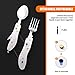 Camping Silverware Set HIKENTURE 4-In-1 Stainless Steel Hobo Knife Fork Spoon Bottle Opener with Storage Case (Blue)