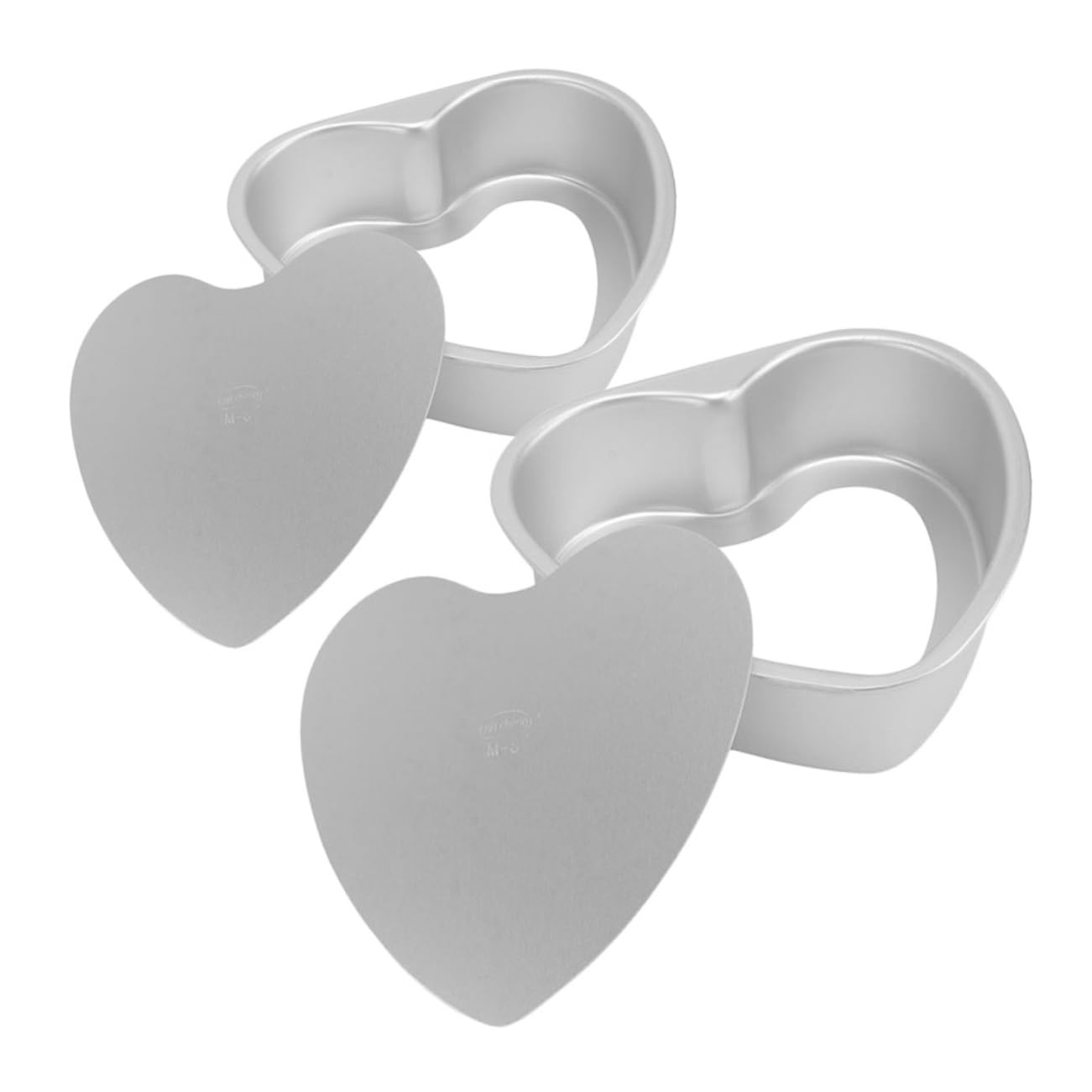 MAGICLULU 10 Pièces Moule à Gâteau Coeur Plaque De Cuisson Moule De Cuisson Micro-ondes Moule à Pâtisserie Pratique Moules à Gâteaux Moule De Cuisson Utile Moule Coeur D'aluminium