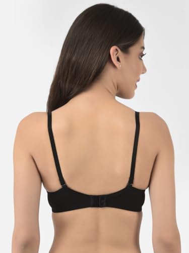 Image of Softline Women's Cotton-Rich Wire-Free Padded Bra | Full Coverage, Seamless & Breathable for Everyday Comfort | Soft Fabric with Supportive Fit for All-Day Wear